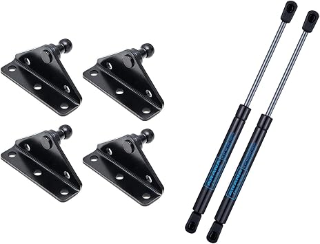 20 inch 100 Lb Gas Struts with 10MM Ball Stud Mounting Brackets for Camper Shell RV Bed Tonneau Cover Storage Box Basement Door Floor Hatch Window