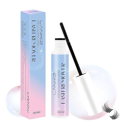 LANKIZ Removedor de pegamento para pestañas en racimo, removedor de pegamento en racimos, removedor de pegamento de pestañas para unir y sellar,