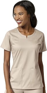 Womens Women's 4 Pocket Notch Neck Scrub Top