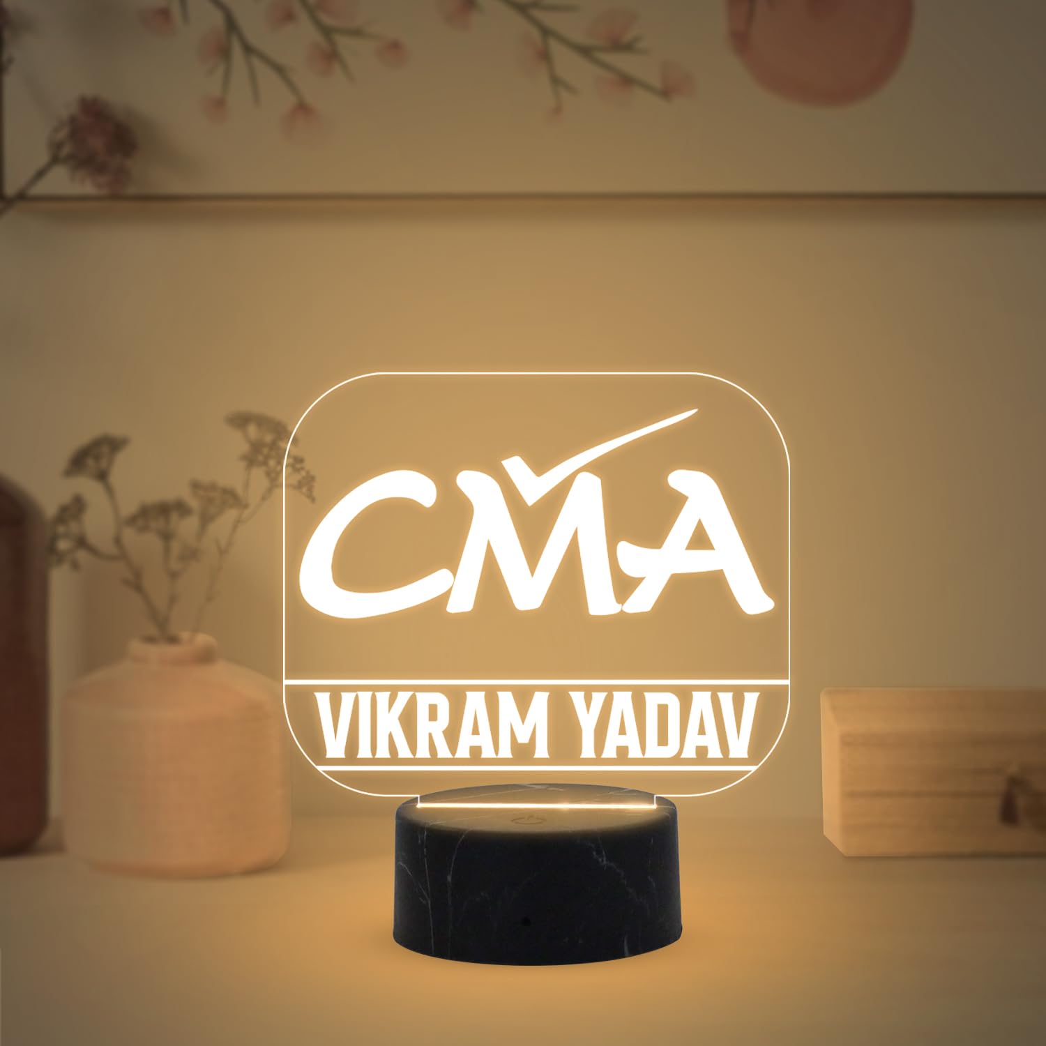 Gift Me Bazar Personalized CMA Office Desk Name Plate Customized with Name Ideal for Home Office | Office Table Decor Gift for CMA (CMA Desk Name Plate)-picture-10