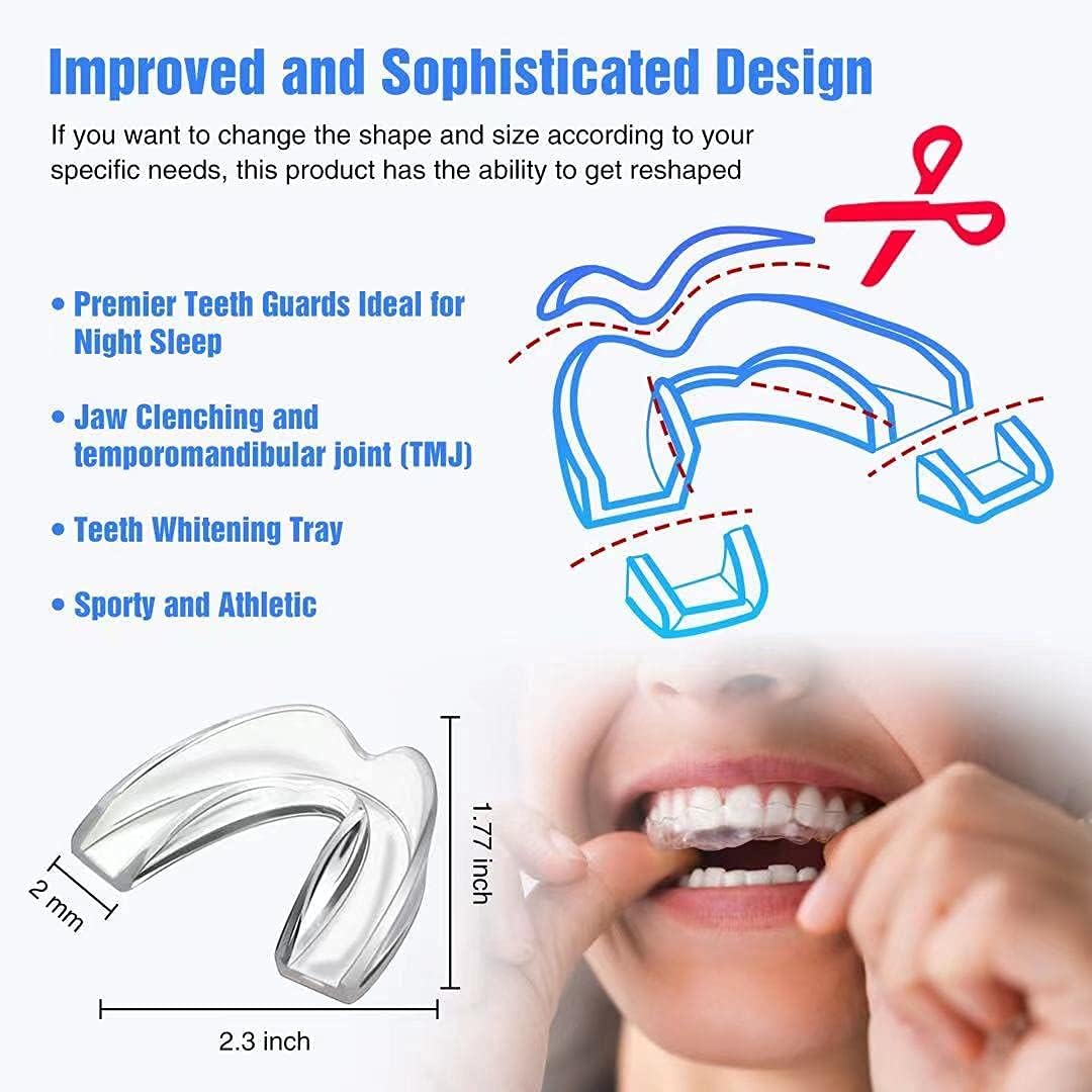 Mouth Guard for Kids, Kids Mouth Guard for Teeth Grinding at Night – Effective Night Guard for Clenching, Bruxism, and Grinding Issues –Dental Guard for 9 to 15 Years Old Children– 4 Pack : Beauty & Personal Care