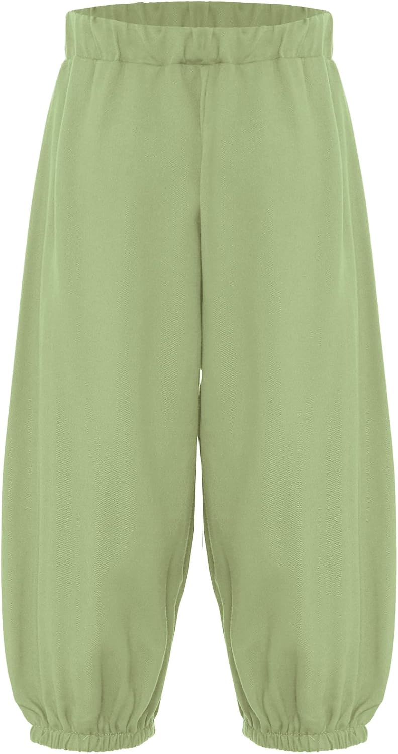 Sywiyi Unisex Toddler Cotton Harem Pants Chic Style Elastic Waistband Baggy Trousers for Baby Boys and Girls
