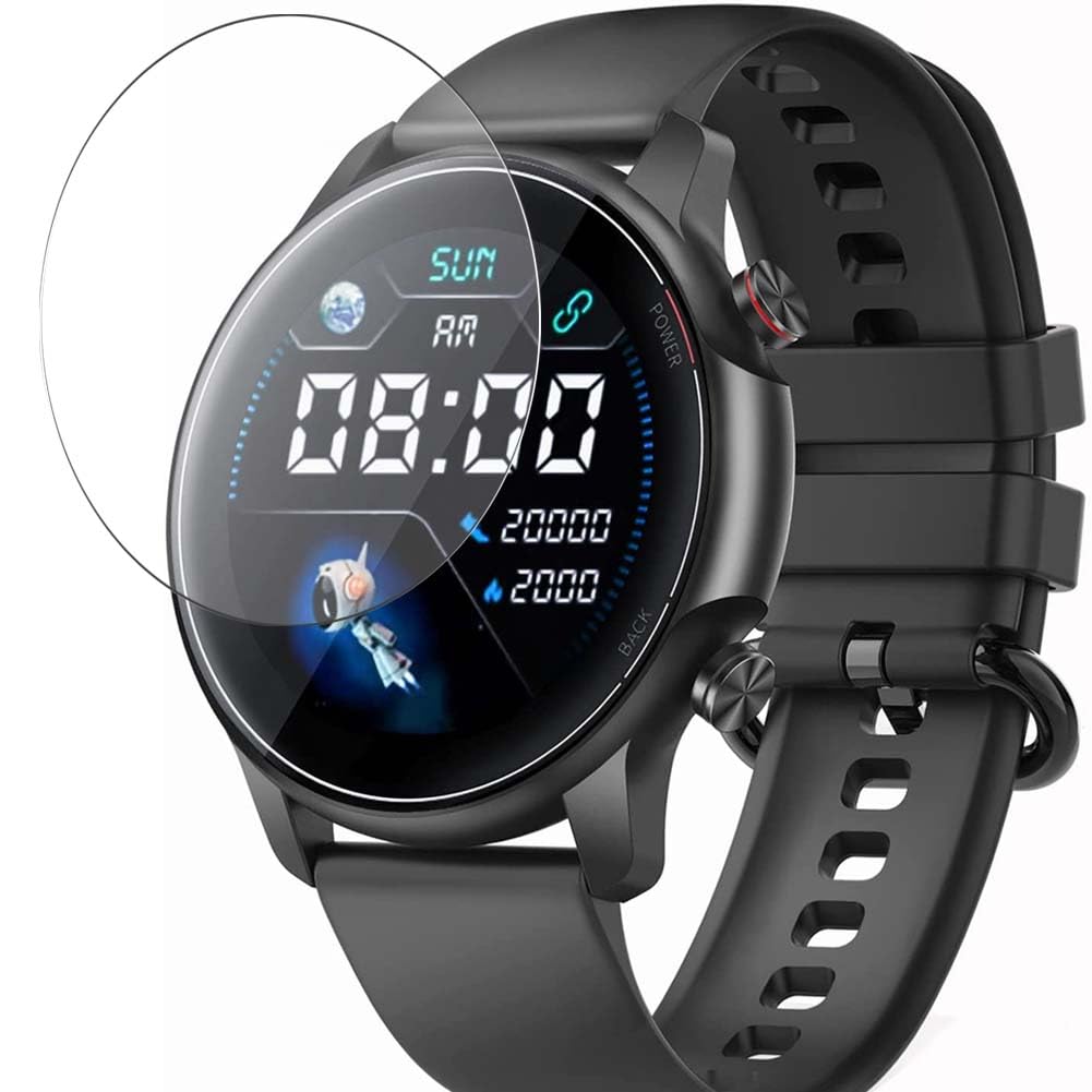 [3 Pack] Synvy Tempered Glass Screen Protector, compatible with ZKCREATION Weybon Motsfit BOZLUN C18 1.32"" Smartwatch Smart Watch 9H Protective Film Protectors, Transparent