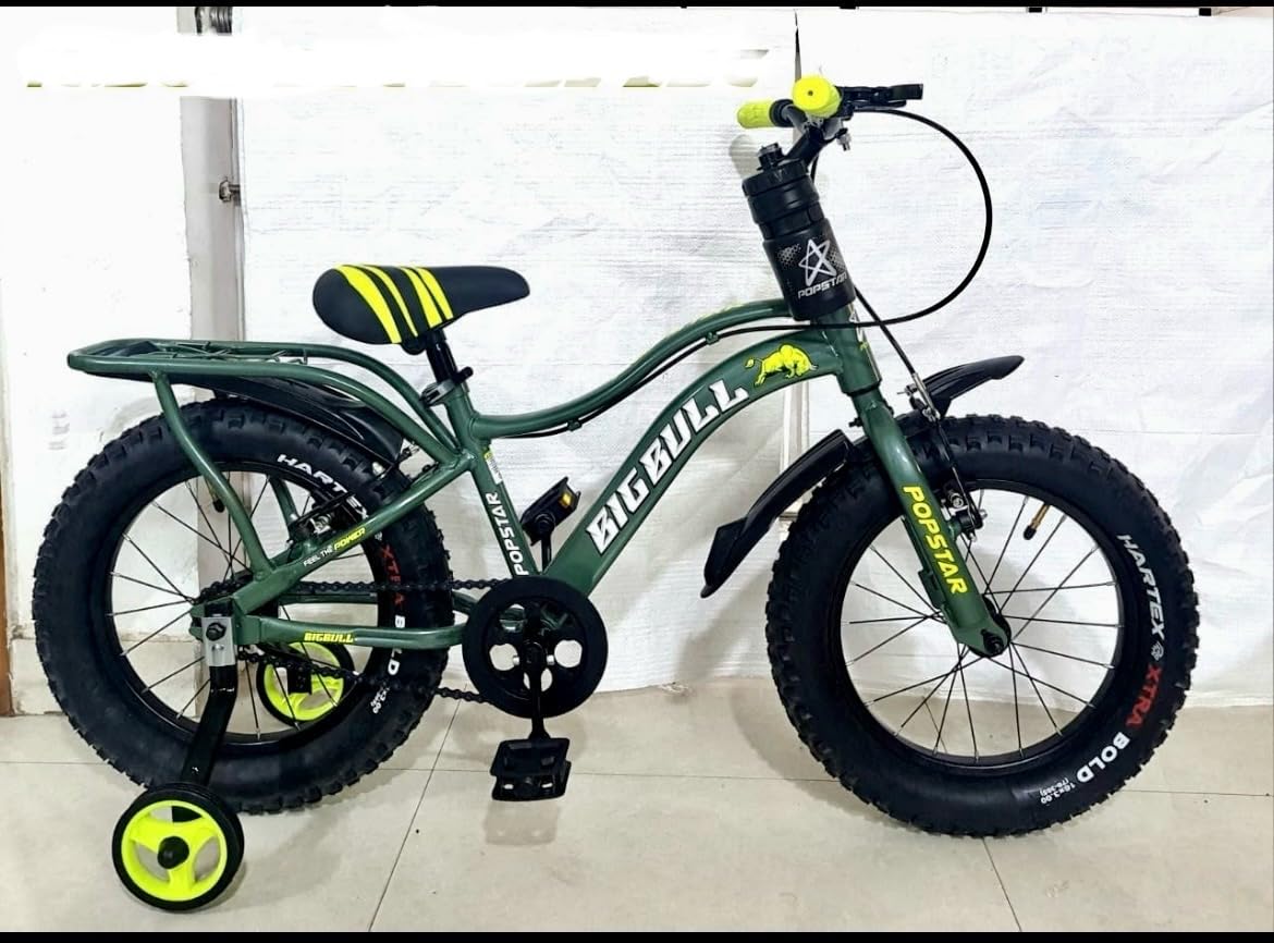 Popstar Big Bull 16x3.00 IC Fat Tyre Bicycle with Wide Rim Suitable for 5-7 Years (Unisex)