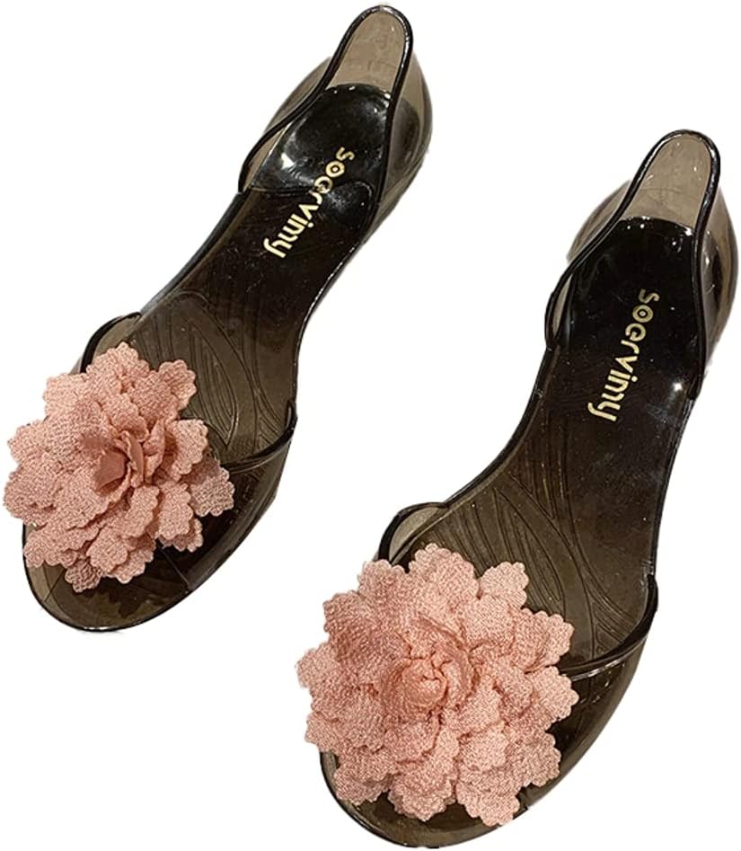 Women's Jelly Shoes Cute Flower Non-Slip Flat Kenya Ubuy