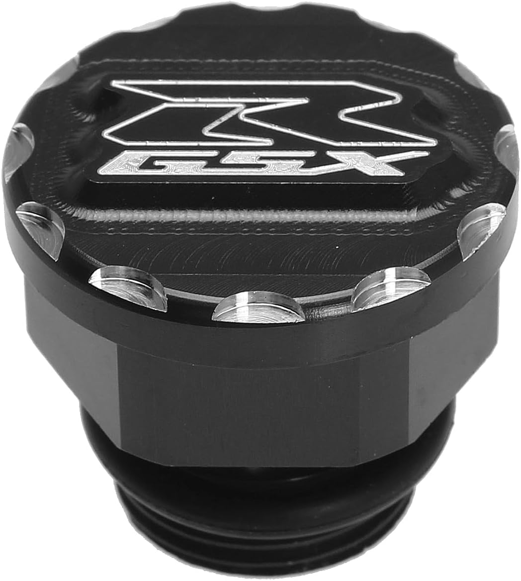 Engine Oil Filler Cap Screw,Compatible with Suzuki GSX-R 600 2002-2020,GSX-R 750 2002-2020,GSX-R 1000 2003-2020 (Black)