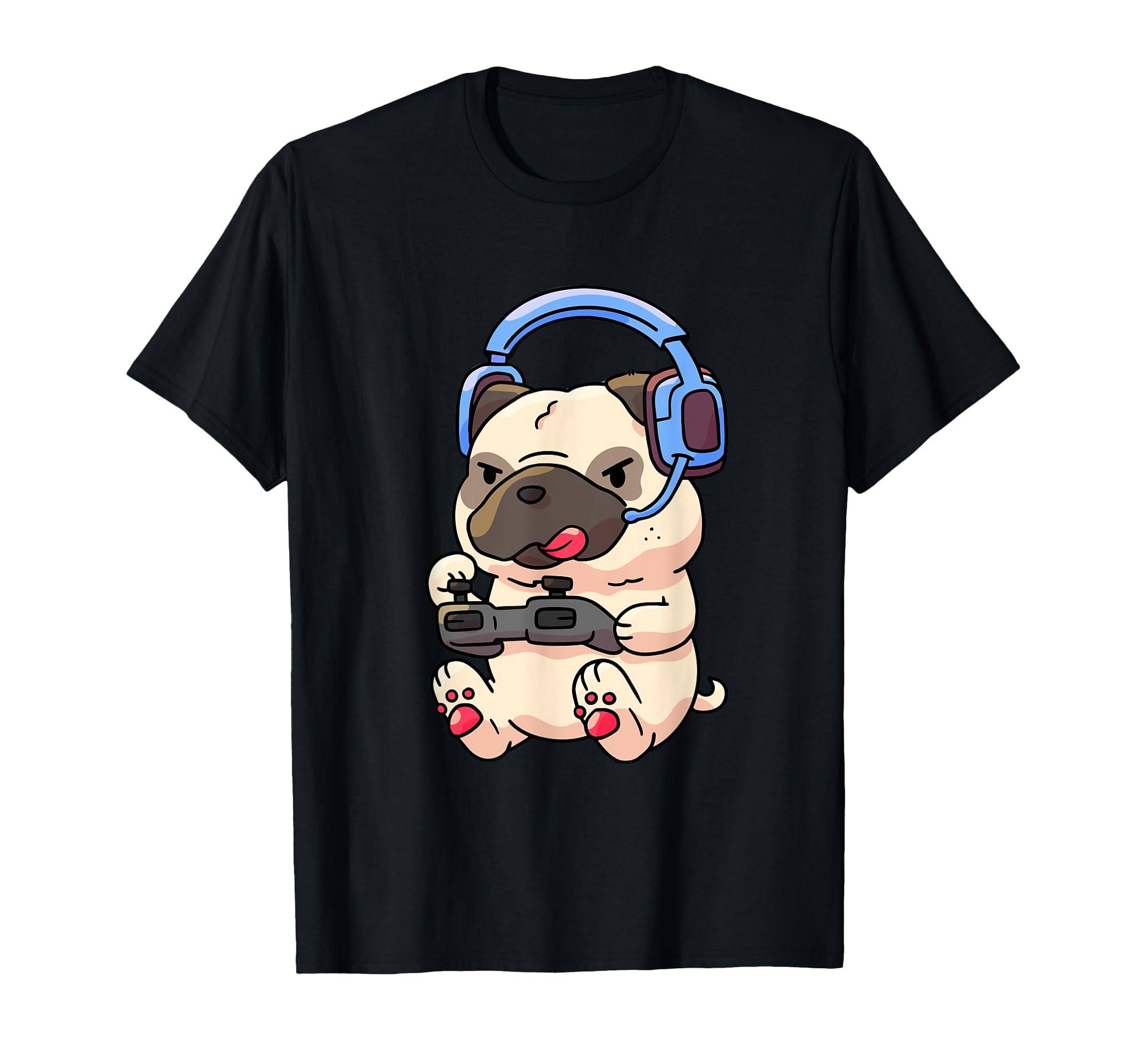 Gamer Pug Gaming Pugs Video Game Gift T-Shirt Small