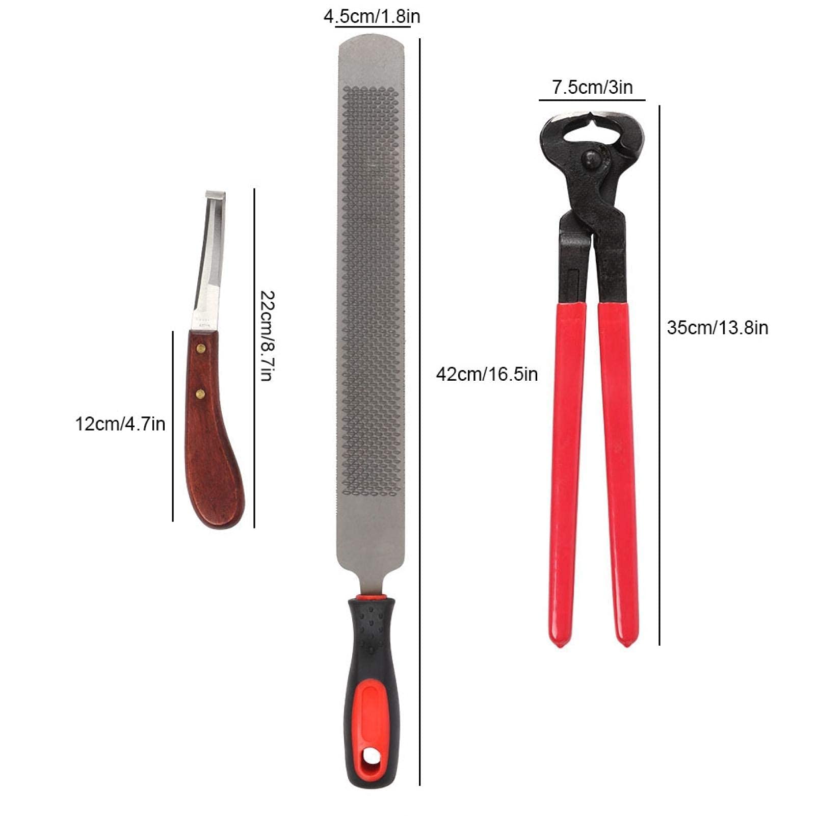 Voluxe Cuchillo de Caballo de Metal para herradores de Caballos, Cuchillo de herradores de Caballos, Recorte Profesional para herraduras limpias al Aire Libre, Clavos de Caballo para Interiores