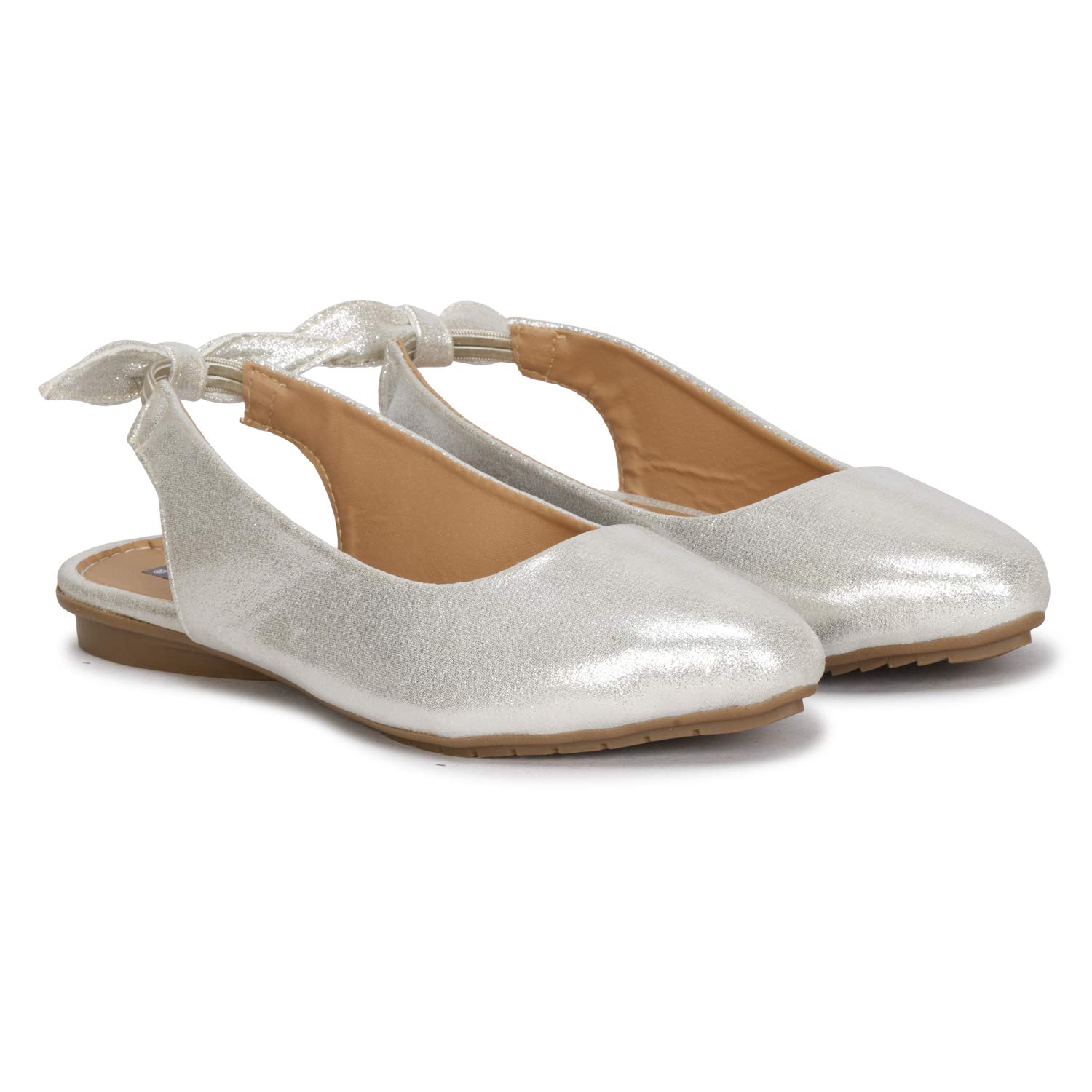 Dhairya Collection Womens Flat Stylish Back Elastic Bow Bellies (Silver, 5) (B08ZKXFDGJ) Amazon Price History, Amazon Price Tracker