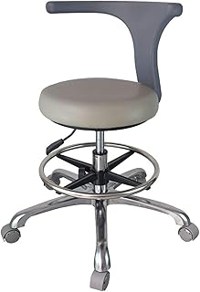 NNBD Taburete Dental Médico Silla De Dentista Taburete Dental con Reposabrazos De Rotación De 360 ​​Grados Cuero De PU, Taburete De Belleza Ajustable Silla De Peluquero De Salón,F