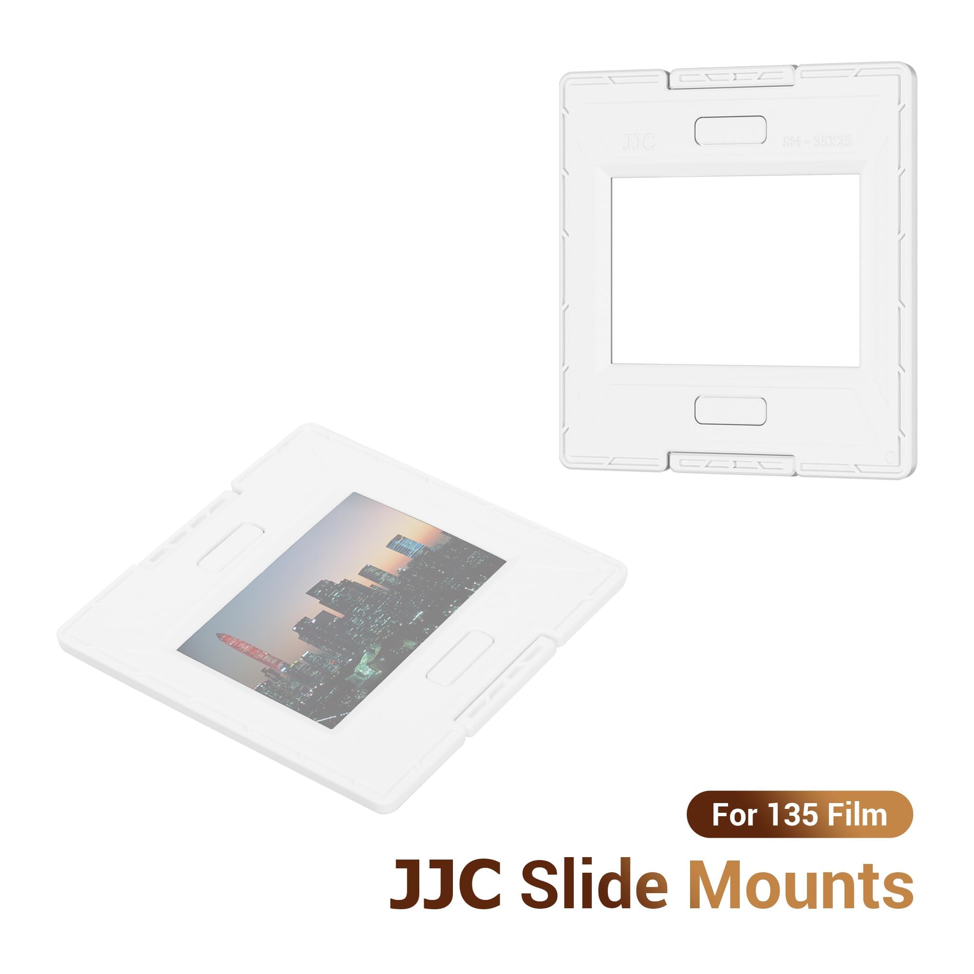Portalastre JJC per Pellicola 35mm, Formato 5cm x 5cm in Plastica ABS senza Vetro Supporto Portanegativo Foto, 25 Pezzi