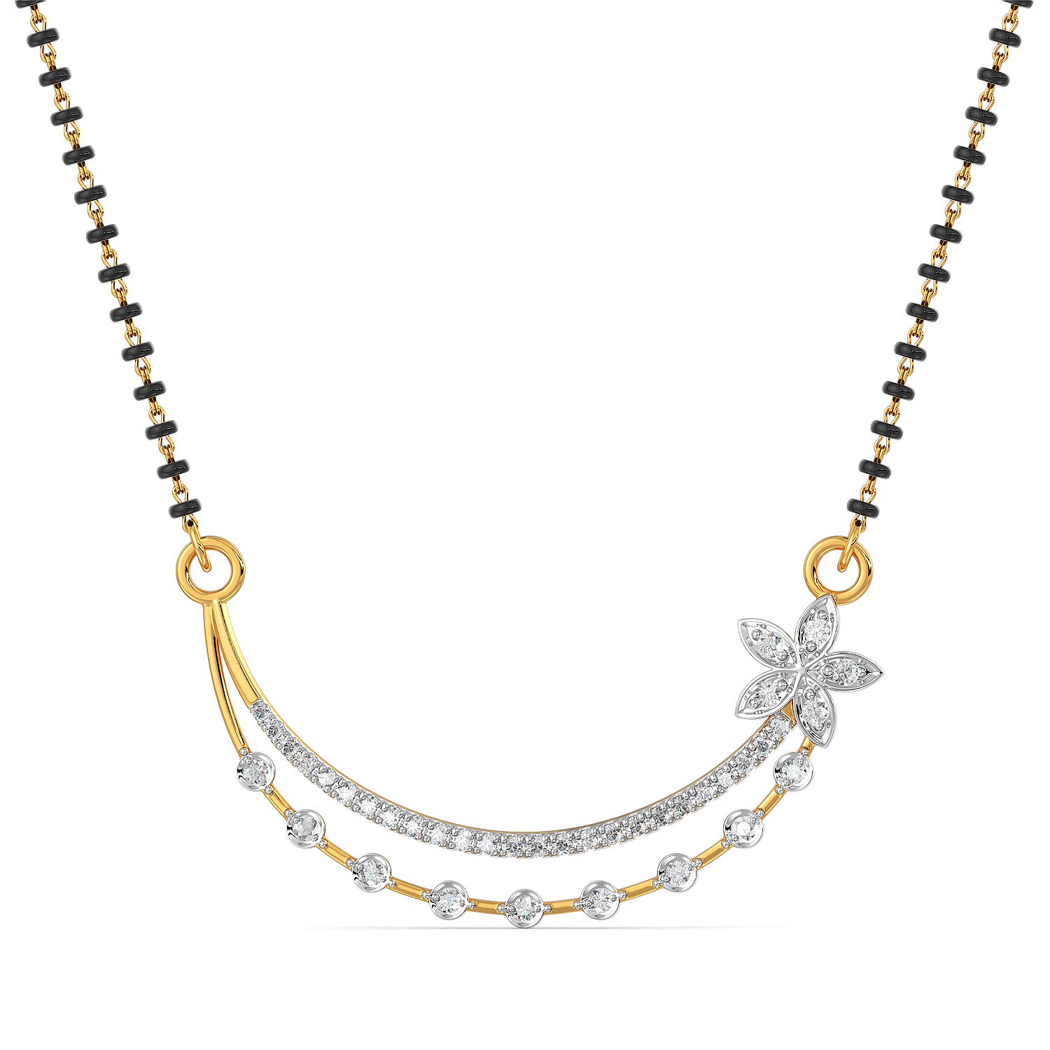 joyalukkas 18k (750) Yellow Gold and Diamond Mangalsutra for Women-picture-20