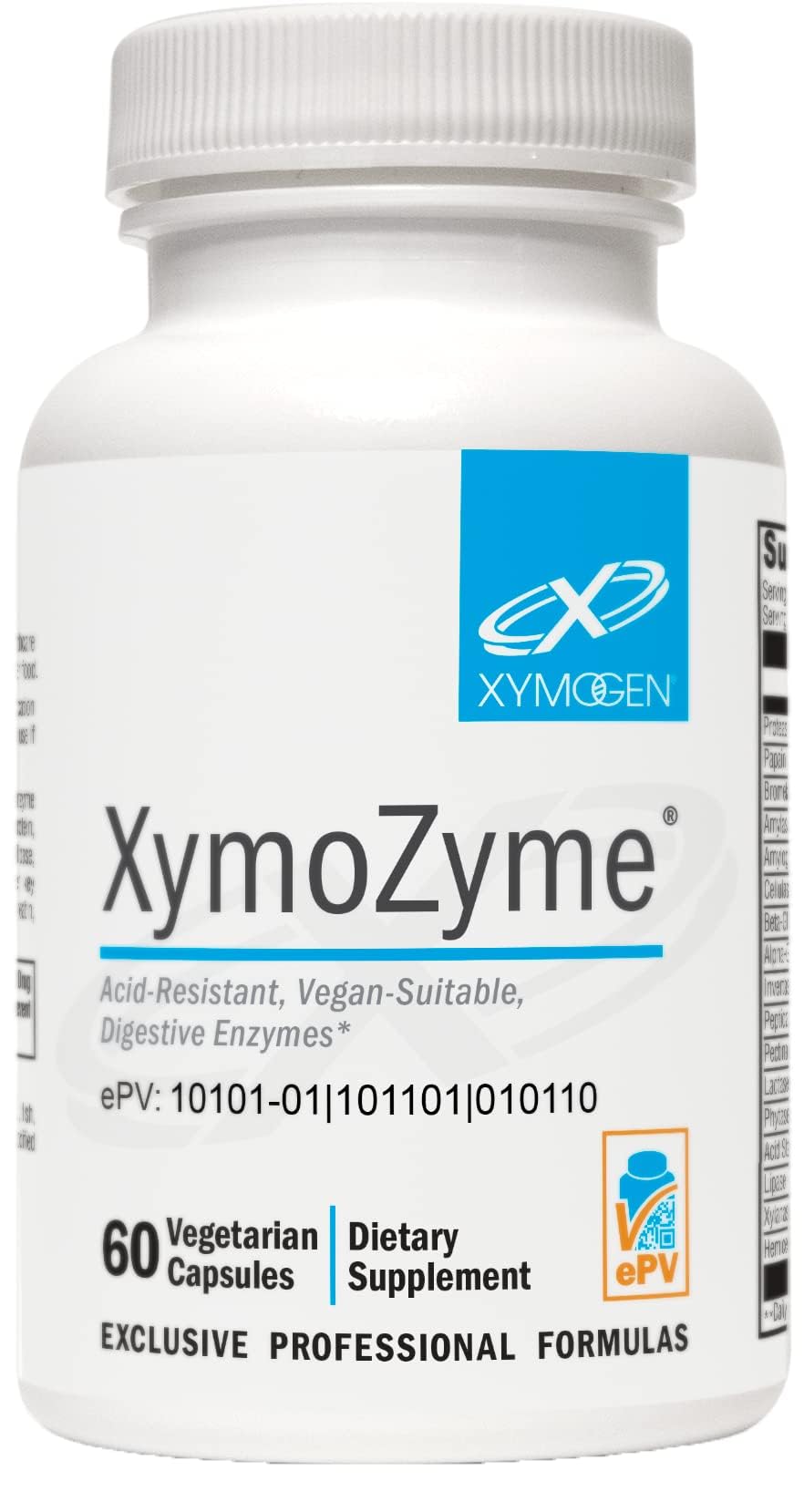 XYMOGEN XymoZyme - Digestive Enzymes for Women and Men with Protease & Bromelain - Acid Resistant, Vegan Digestive Enzymes for Gut Health & Bloating Relief (60 Capsules)