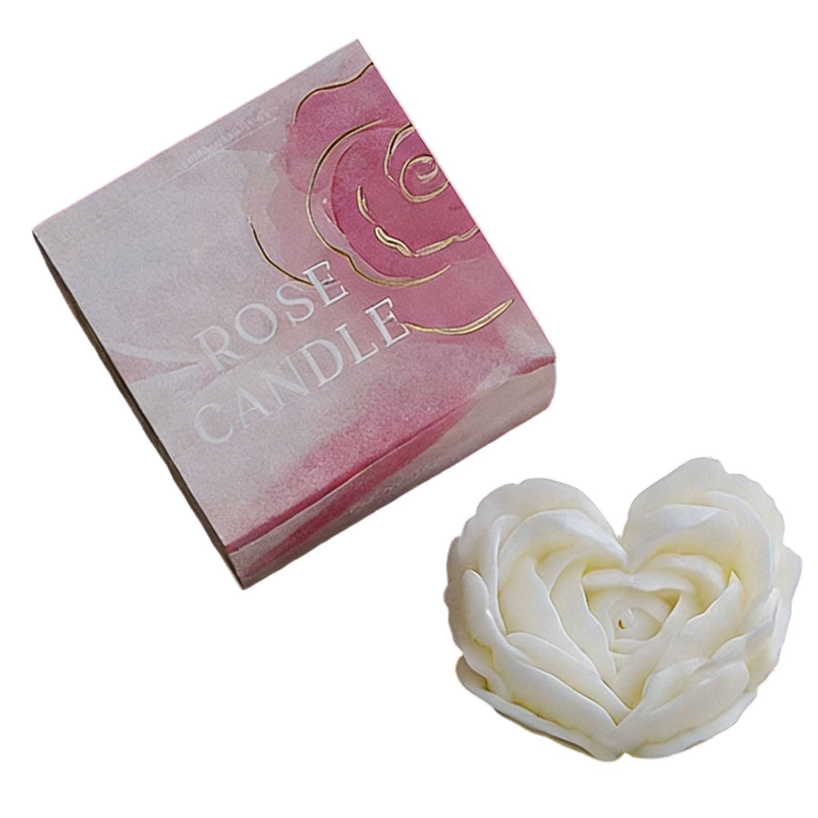 ZEPFJHE Rose Heart Shape Scented Soy Wax for Home Decor Stress Relief Heart Rose Scented