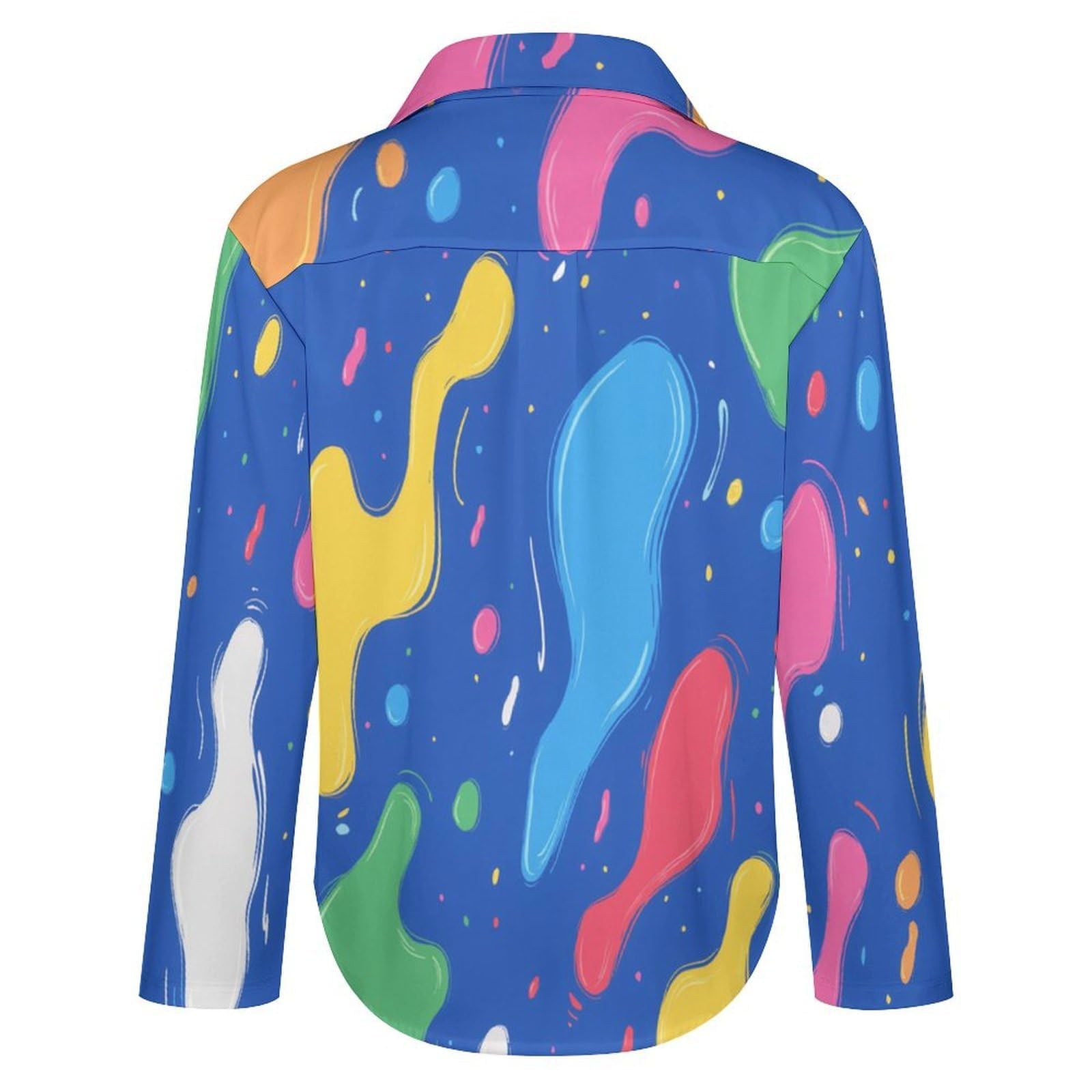 Camicia Donna Pop Art con Colletto e Bottoni
