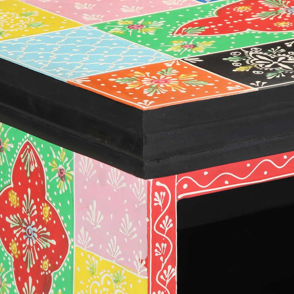 Fengshui Szafka pod telewizor wielokolorowa 80 x 30 x 22 cm materiał drewnopochodny | Duże kieszenie, przechowywanie konsoli do gier, łatwy montaż, nowoczesne wzornictwo do salonu
