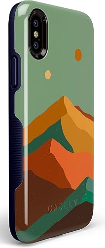 Miniatura 4 de Casely Funda para iPhone XXS  Endless Peaks  Funda de montaña con bloques de color