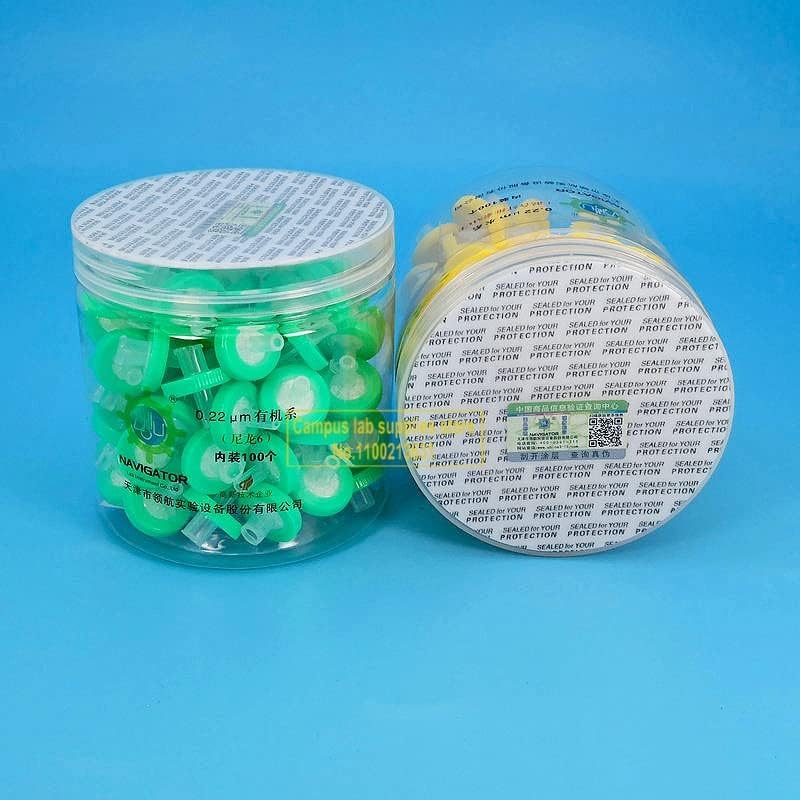 100pcs/box Lab 13mm/ 25mm MCE/Nylon/PTFE Millipore Membrane Syringe Filter, 0.22 OR 0.45um Needle Filter Lab Equiptment (Size : 25mm 0.22um MCE)