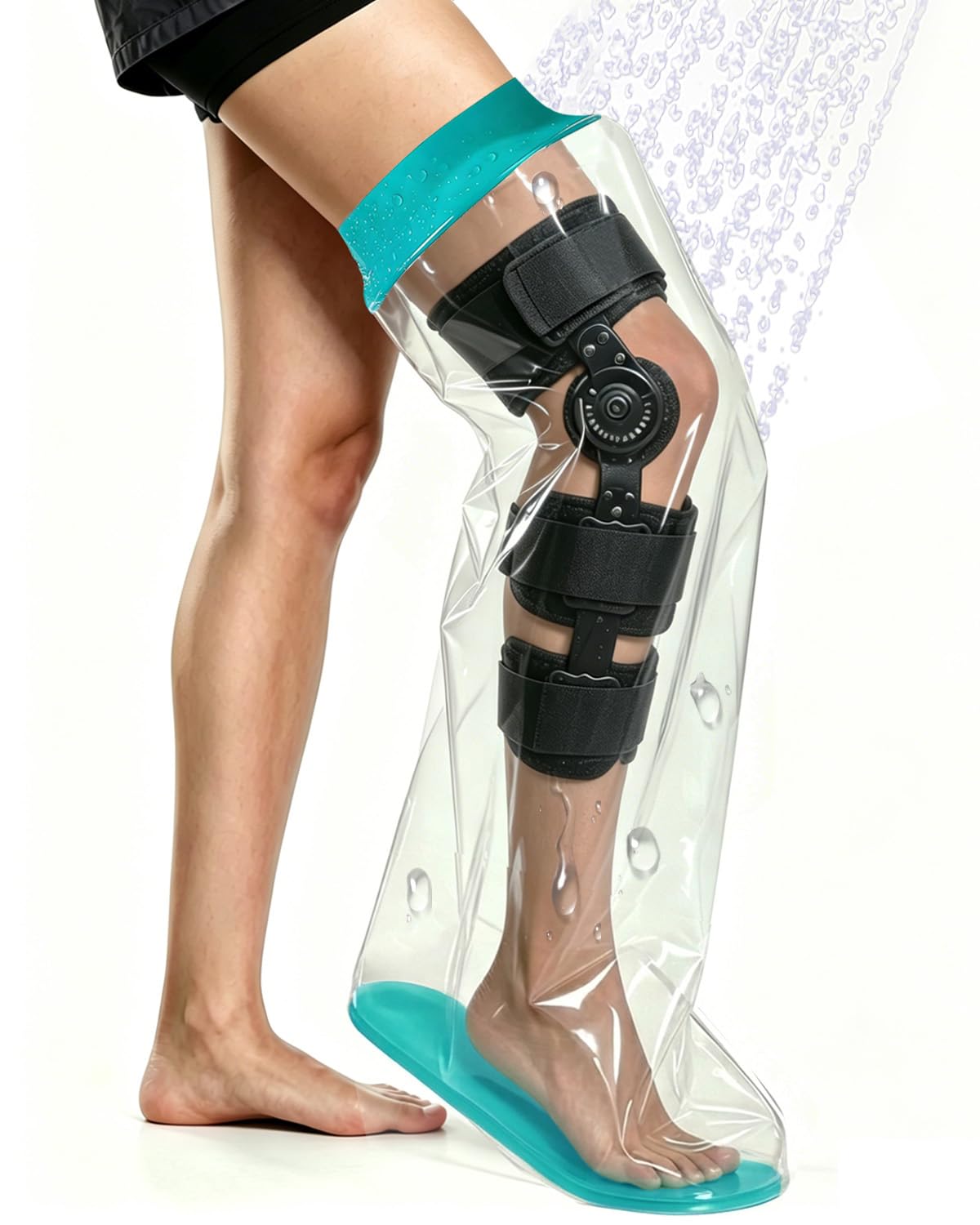 Waterproof Cast Covers for Shower Leg with Non-Slip Bottom
