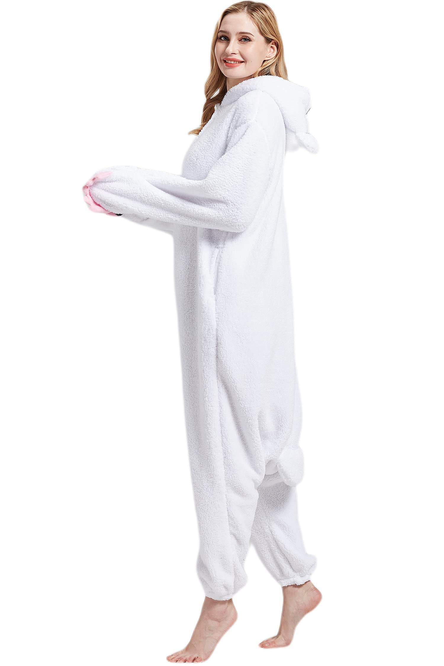 Polar Fleece Onesie White Onesies For Adults Jester Onsie DarkCom