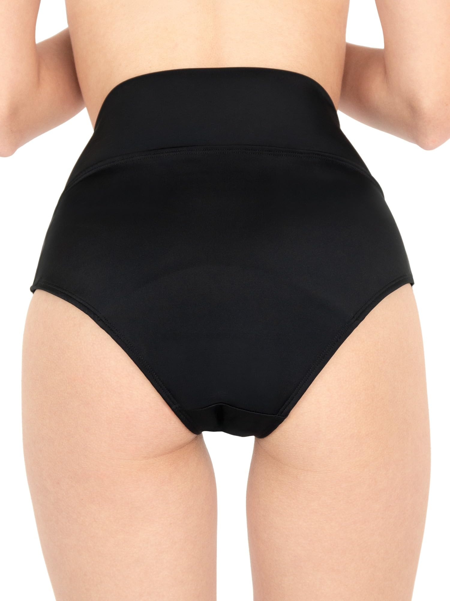 MYLILY Bikini in PU a vita alta, colore nero