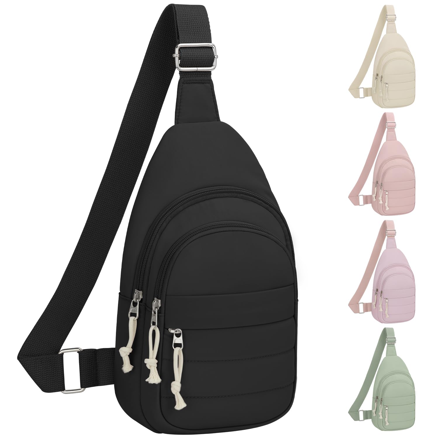 Crossbody Bags for Women Small Sling Bag Lightness Cross Body Bag Puffer Chest Bags Travel Fanny Pack for