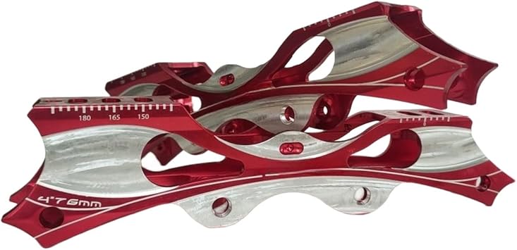 2 Pack Inline Skate Frame Aluminum Alloy Cnc Precision Bat-Shape Holder For Freestyle Street Skating Red Gold(4 * 76mm Golden)