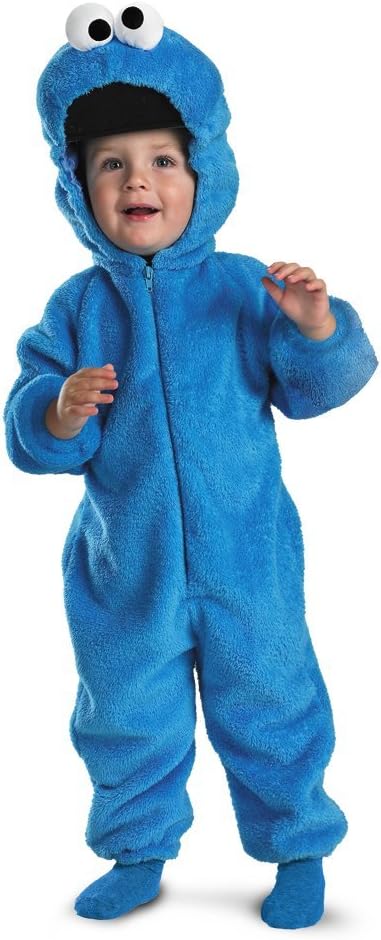 Disguise Cookie Monster Deluxe Two-Sided Plush Jumpsuit Costume - Medium (3T-4T)