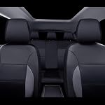 CAR PASS Luxurious PU Leather Automotive Universal Seat Covers Full Set for Vehicles,Cars,SUV,with Super 5mm Composite Sponge Inside,Airbag Compatible (Black and Black)