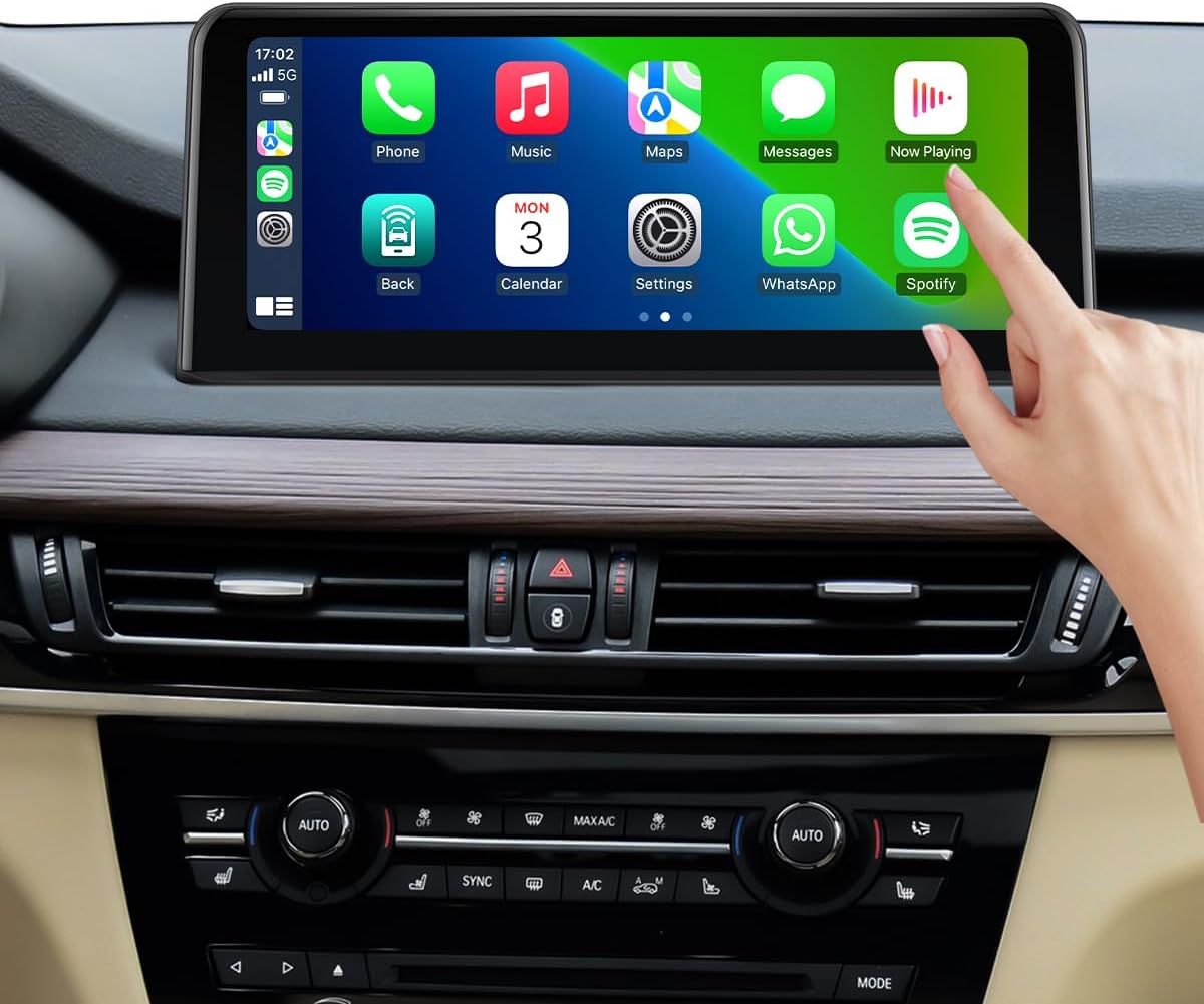 Car Stereo for BMW X5 F15 X6 F16 (2014-2017) NBT E70 E71 (2007-2013) CCC/CIC System, Wireless CarPlay Android Auto Upgrade Factory Radio Bluetooth WiFi Touch Screen (10.25" 2014-2017)