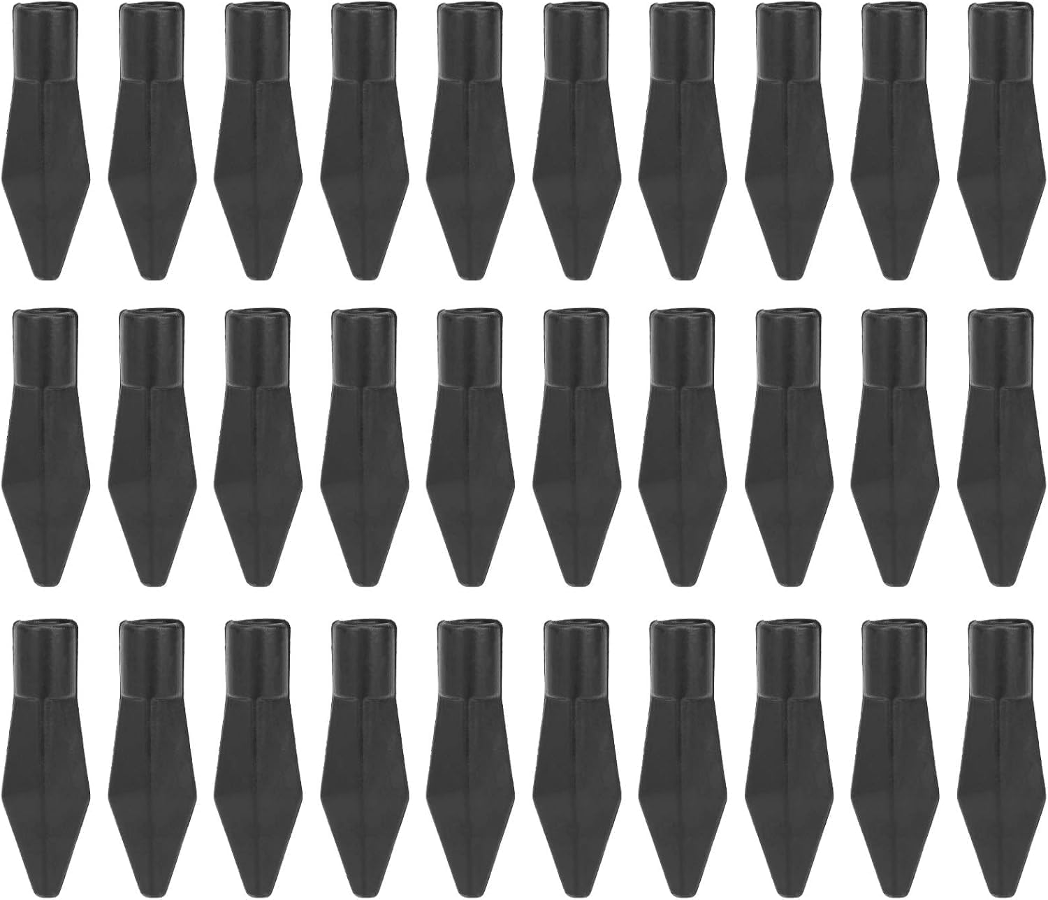 Mooff 25Pcs Small Game Arrow Heads, Black Soft Rubber Practice Arrowhead Safety Glue On Target Arrow Tips for Shooting Practice Hunting Game Arrows and Parts
