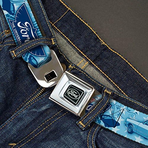 Buckle-Down Ford Emblem Seatbelt Belt, Vintage Logo Adjustable For Men image 5