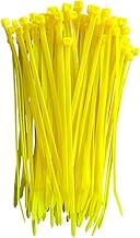 Bridas de nylon 4,8 x 350 mm (30 uds), color amarillo, ideales para agrupar cables y asegurar elementos en proyectos de bricolaje y organización.