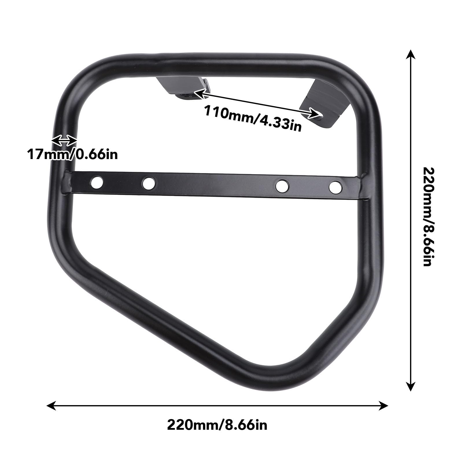Generic Staffa di Montaggio per Borsa Laterale per Moto in Ferro Ad Alta compatibilità per Scrambler 400 800 2015-2022 (A destra: DS639 BBZJ)