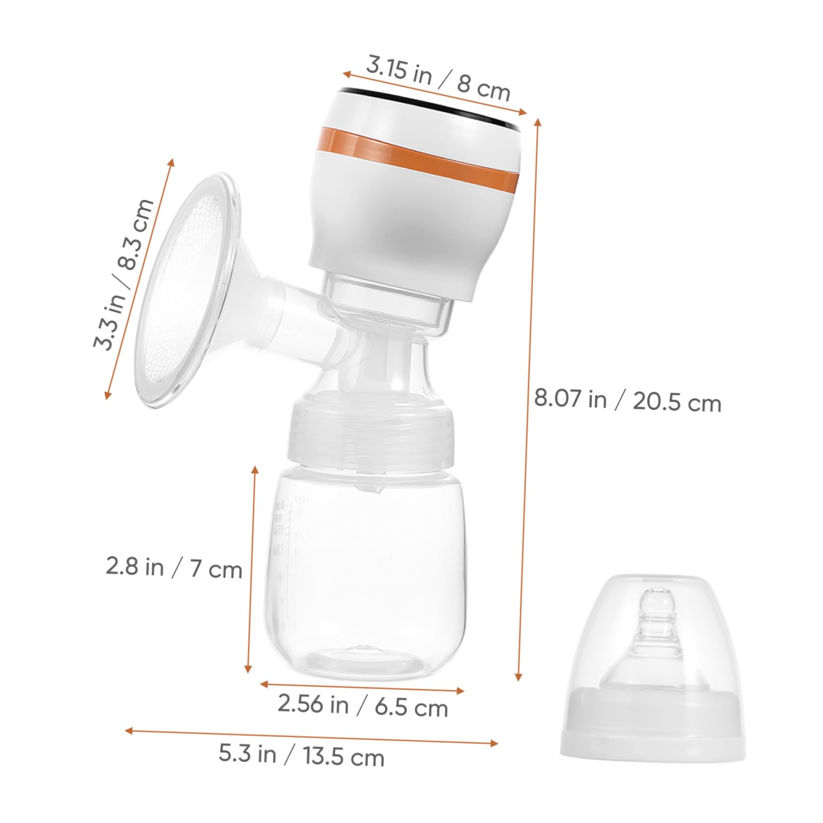 ERINGOGO Tiralatte Elettrico Portatile Indossabile Fili con LCD Modalità Regolabili Silenzioso Anti-riflusso Bottiglia PP e Cuscinetto in Silicone Comfort