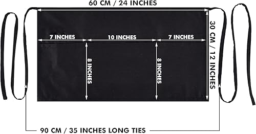 Miniatura 4 de Ultimate All-Purpose unisex 4 pocket cotton Apron - Waitress Apron, Chef Apron, aprons for women with pockets