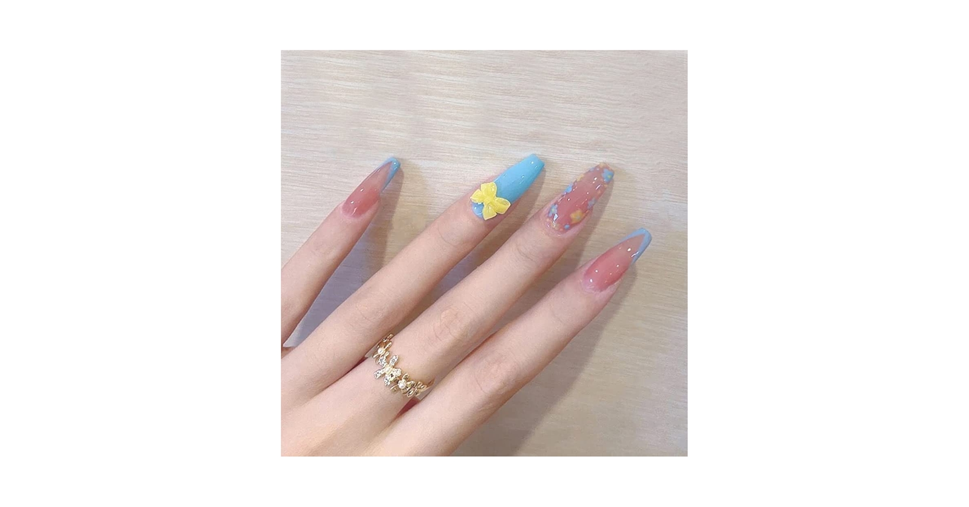 お急ぎ便B♥ ネイルチップ 水色ネイル メンカラネイル ツイード フレンチ お急ぎ便B ネイルチップ 水色ネイル メンカラネイル ツイード