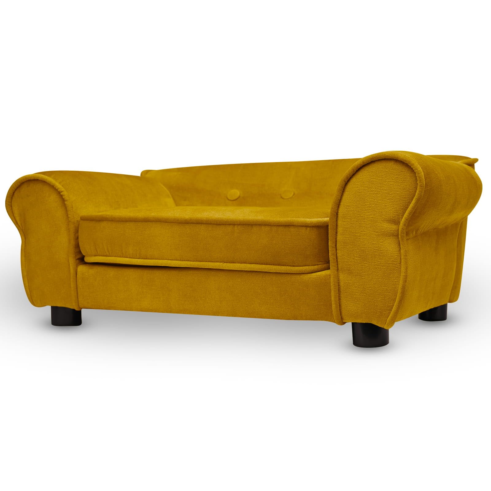 Mg Design Haustiersofa in Gold – stabiles Holzgestell, weich gepolstert, pflegeleicht – Hundesofa & Katzensofa, fertig montiert