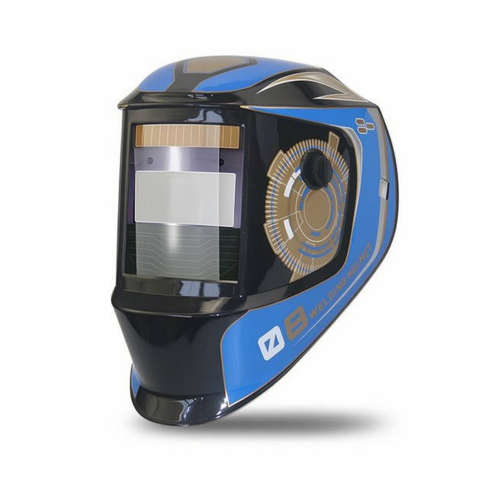 Pantalla de Soldadura Máscara Casco con Oscurecimiento Automático Solar Protección Ocular Clara /1/1/1 Material PA PP, Casco De Soldadura De Color Verdadero + Adaptador