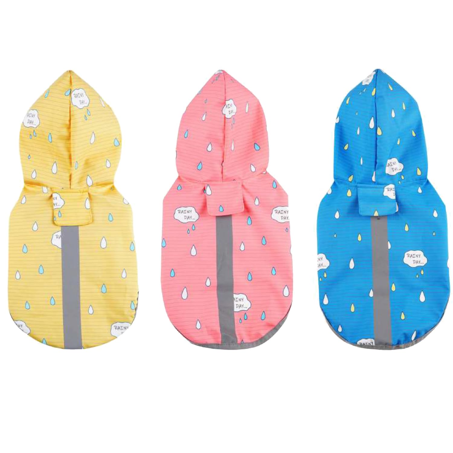 BPS Chubasqueros Impermeables para Mascotas Perros Impermeables con Capucha Bolsillo para Perro Pequeño Mediano y Grande con Material 100% Poliéster (M, Amarillo) BPS-9701AM — view 9