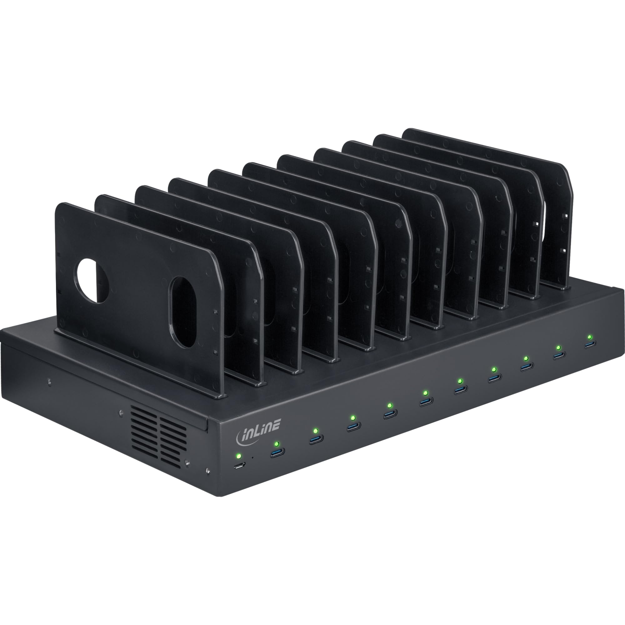 Inline Multiport Powerstation, ładowarka USB-C, 10 portów, 1000 W, PD 3.0, QC 5.0, stacja ładująca do notebooka i smartfona, 31516B