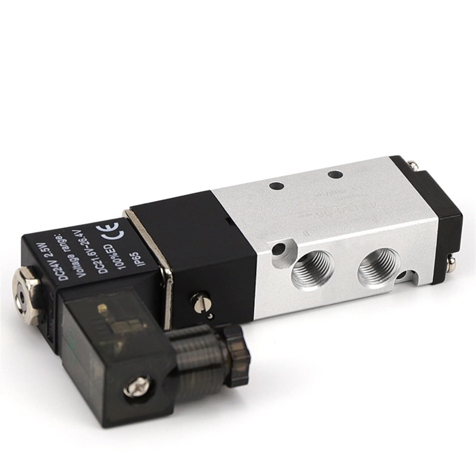 4V110-06 1/8 Zawór elektromagnetyczny powietrza PNEUMAT VALV 5-drożny port 2 pozycje opona gazowa elektryczne zawory magnetyczne DC12V 24V 110V 220V 1 szt. (drut 4V110-06,DC 24V)