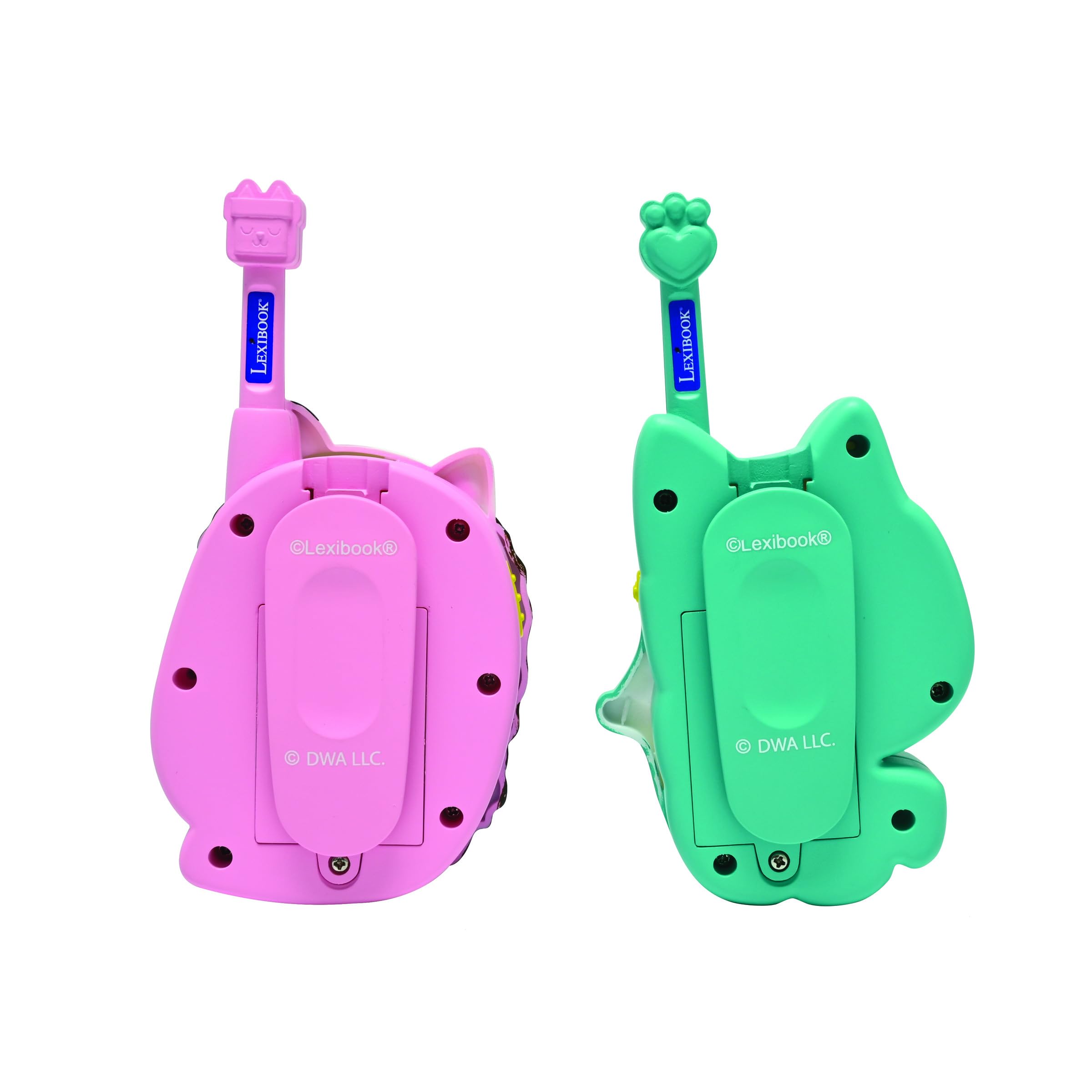 Lexibook, La casa delle Bambole di Gabby, Walkie-Talkie 3D, Portata 500m, 2 canali di Comunicazione, Clip per Cintura, Rosa/Verde, TW18GDH