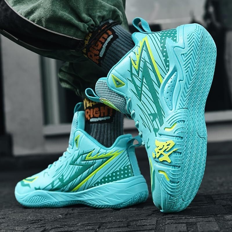 Zapatillas de Baloncesto Alto Unisex Acolchadas, Entrenamiento Casual