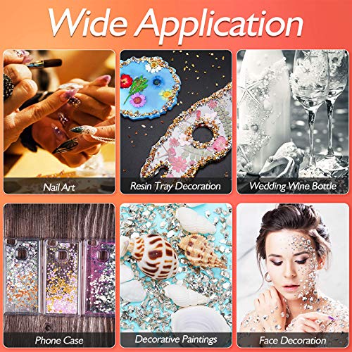 image for Maitys 36 Pieces Crushed Glass for Craft, Glitter Broken Glass Pieces 