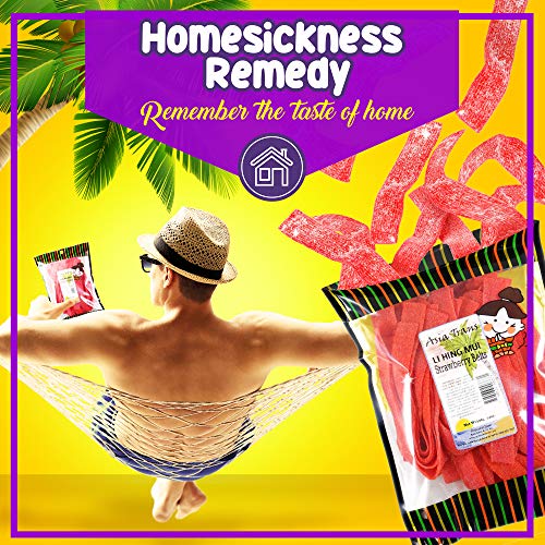 Li Hing Mui Strawberry Belts 14 Ounce - Packed Fresh In Hawaii. Sweet And Tart Strawberry Belt Candy Sprinkled With Li Hing Mui Plum Powder. #TOP3