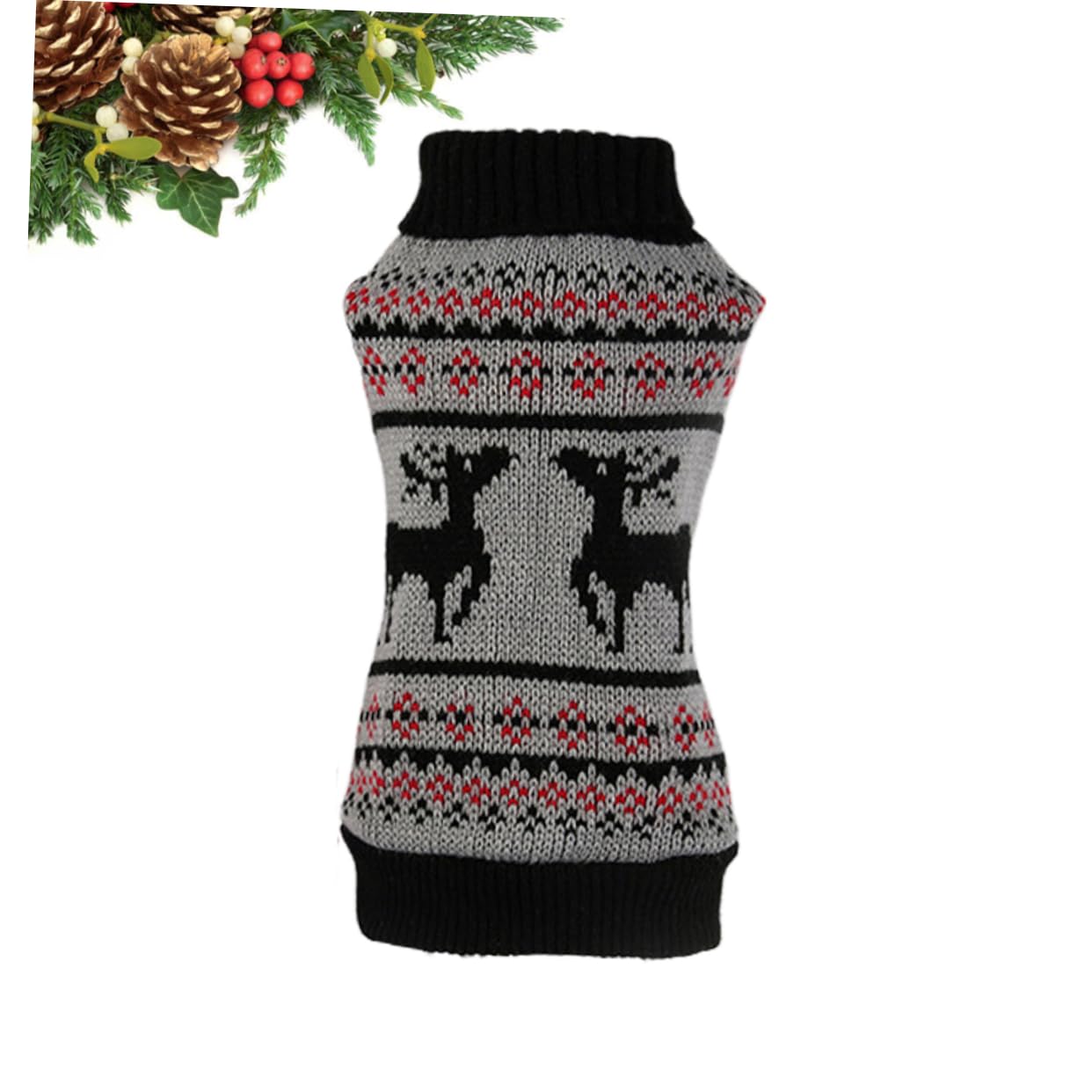 HMJGDHX 2 Pezzi Maglione per Animali Domestici Moda Cane Inverno Caldo Natale Cervo Modello XS Albero di Natale Vestiti per Animali Domestici
