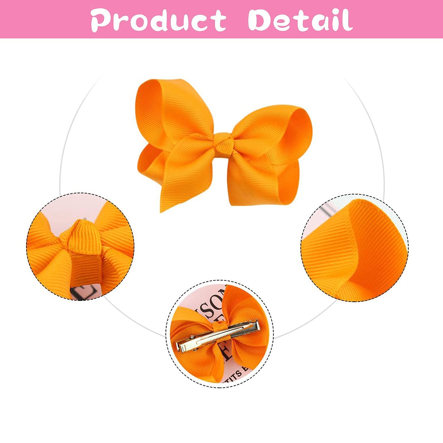 30 Colors 4 Inch Hair Bows，Hair Bow Holder Organizer for Girls，Hair Clips Headband Organizer Storage Unicorn Wall Hanging Home Decor for Girls Room