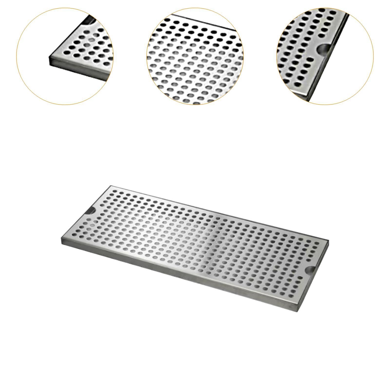 Baoblaze Vassoio per gocciolamento per Birra Torre per Birra Vaschetta per gocciolamento Kungfu Vassoio per tè Kegerator in Acciaio Inossidabile Vassoio per, 50x17.5x1.5 cm