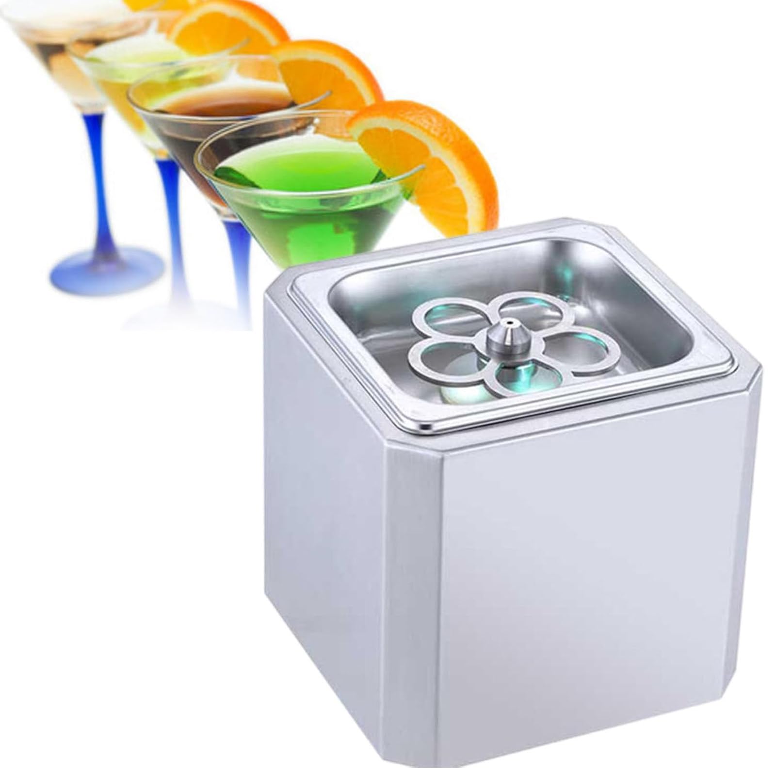 Glass Chiller Glass Froster Mini CO2 Glass Chiller Cooler Freezer for Cups and Glasses, Instant Chill Your Glasses in Seconds, Bottle Chilling for Cocktail, Beer,Drinks, Wine